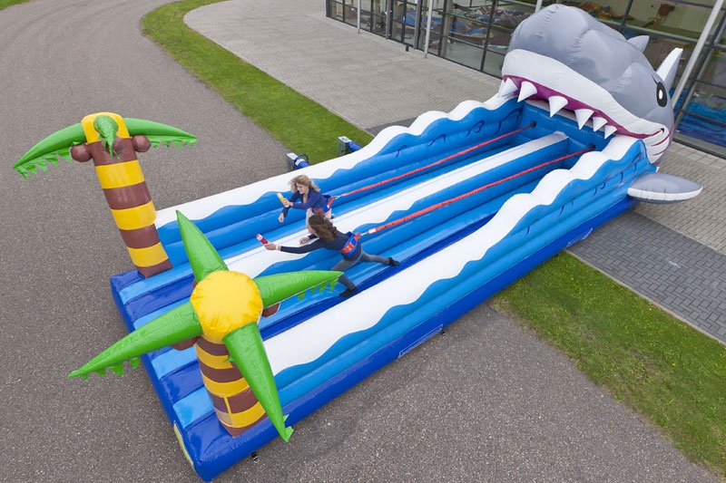 SG066 2020 New adults kids inflatable Bungeerun Shark attraction sport games