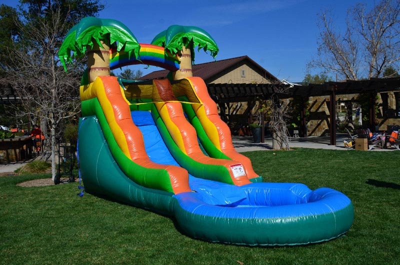 WS004 Summer Breeze Theme Inflatable Water Slide with Pool