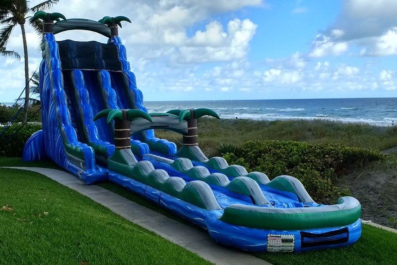 WS013 Monsoon 30 ft Tall Dual Lane Inflatable Water Slide