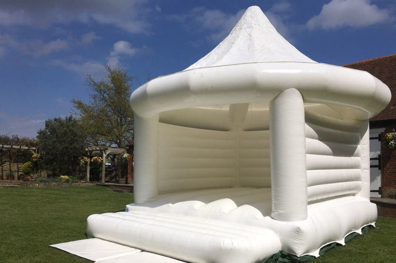 WJ061 White Wedding Round Bouncy Castle Bounce House