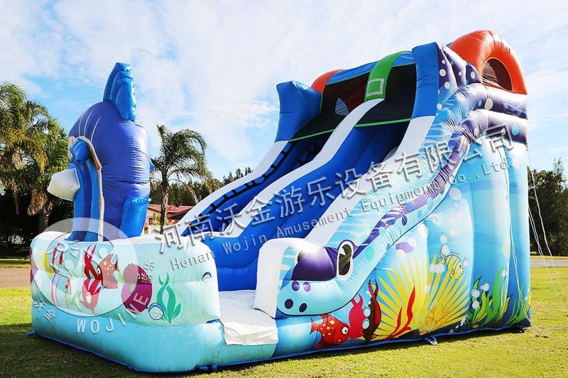 New Arrival Marlin Inflatable Dry Slide Outdoor