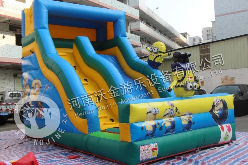 DS026 Popular Minion Themed Inflatable Dry Slide for Kids