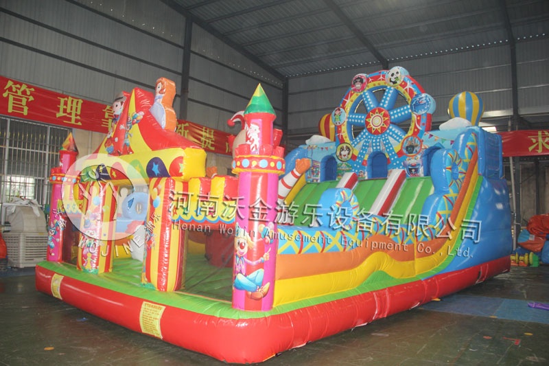 WJ057 Ferris Wheel Park Fun City inflatable Castle Bouncer Slide