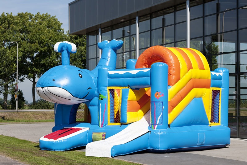 MC089 Multiplay Whale Inflatable Combo Bouncy Castle