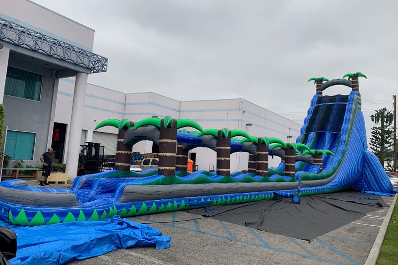 WS069 Typhoon 40ft Tall 2 Lane Inflatable Water Slide