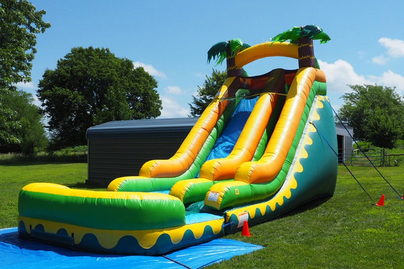 WS039 18FT Aloha Tropical Inflatable Water Slide With Pool