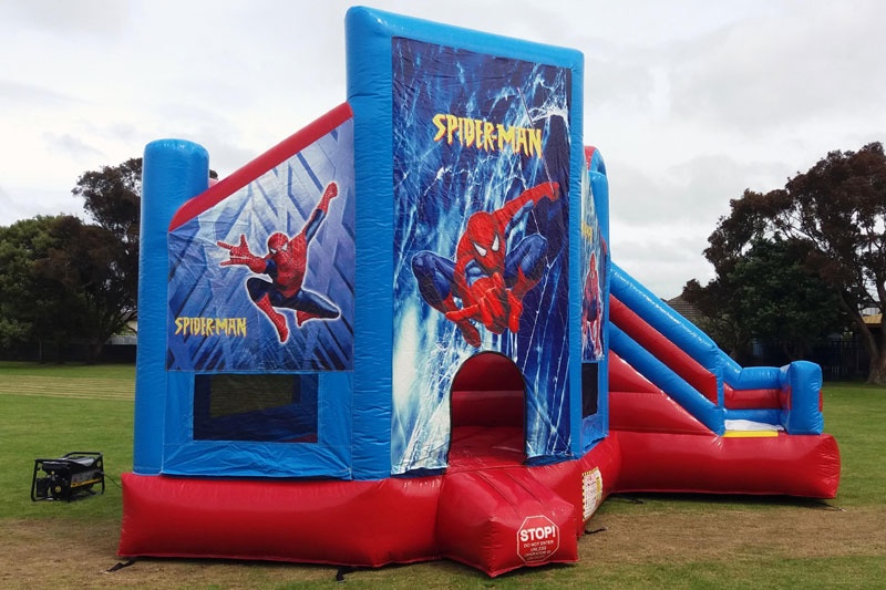WJ142 Spiderman Inflatable Bounce Castle Combo Slide