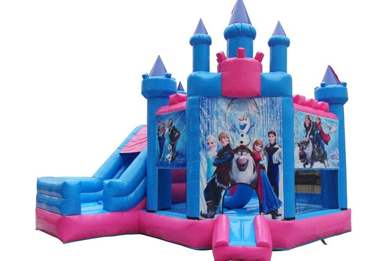 WJ143 Frozen 5 In 1 Inflatable Jumping Castle Combo Slide