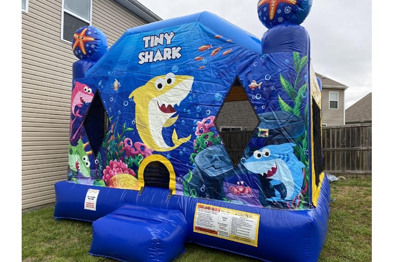 WJ139 Tiny Shark Inflatable Bounce House Jumping Castle