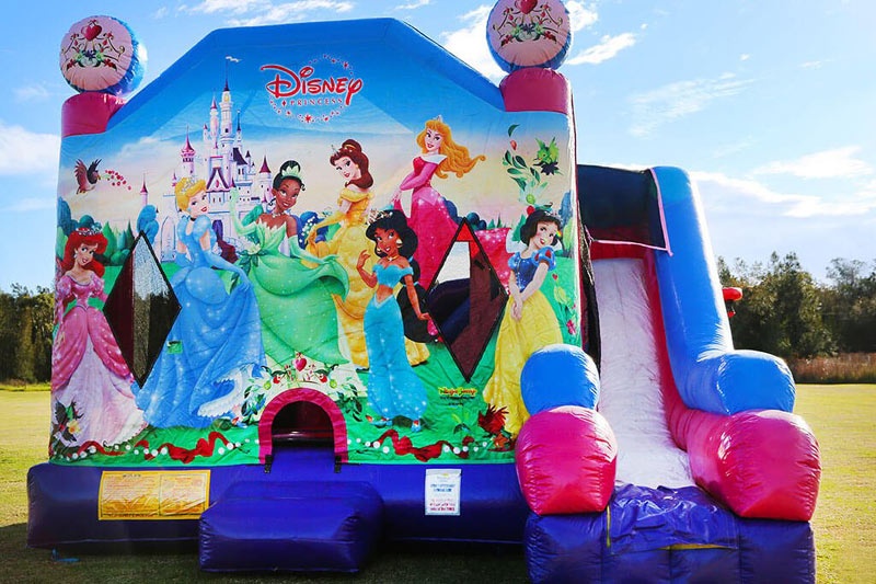 WB027 Princess Inflatable Combo Bounce Castle with Slide
