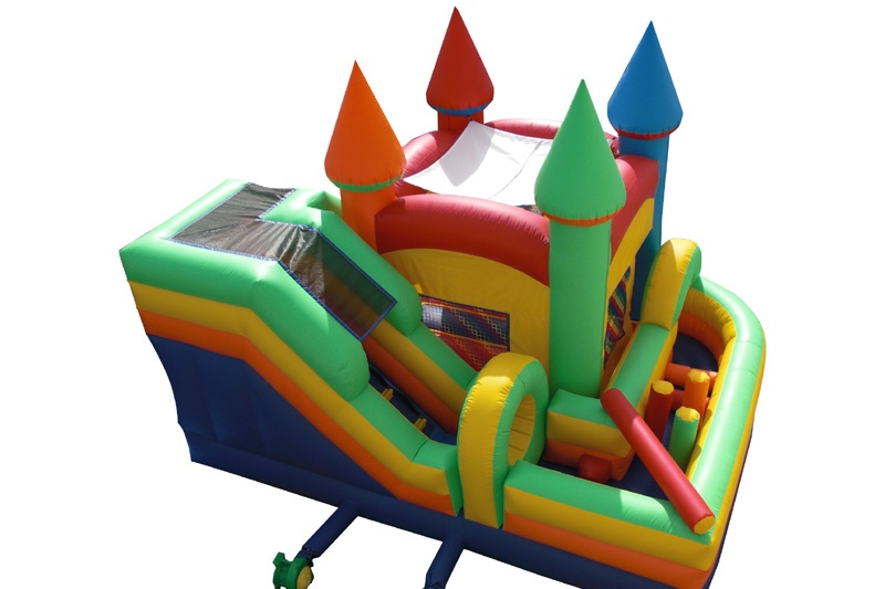 WJ109 Inflatable Combo Slide Obstacle Twist Bounce Castle