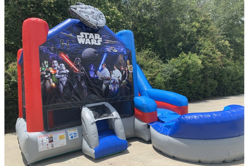 WJ084 Star Wars Inflatable Wet Combo Bouncer Water Slide