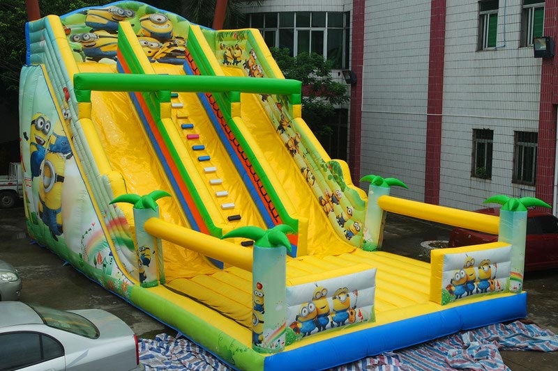 WJ069 Minions Park Fun City Inflatable Bounce Castle Bouncer Slide