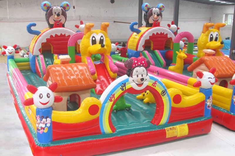WJ051 Disney  Mickey Park Fun City Inflatable Bouncy Castle