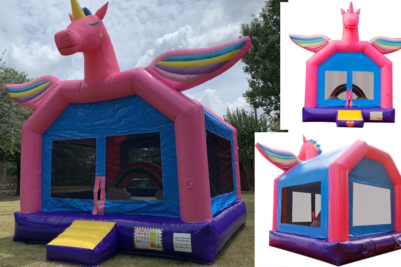 WJ072 Unicorn Inflatable Castle Bounce House