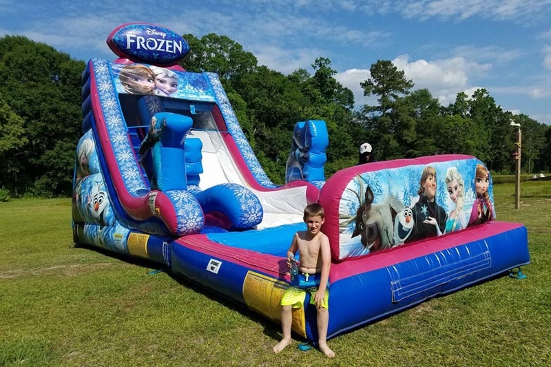 WS071 Frozen Inflatable Water Slide with Pool