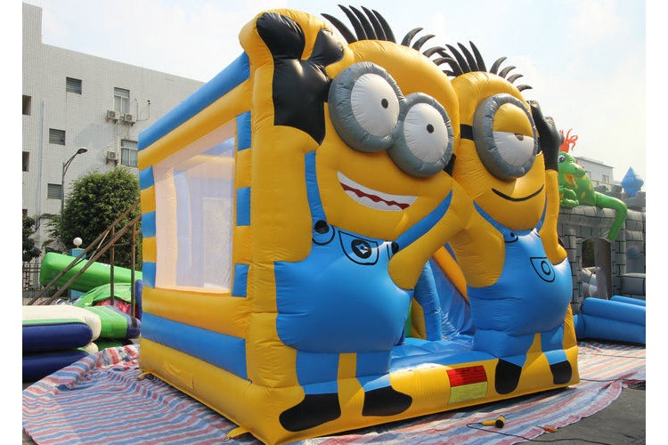 WJ114 Minions Little Yellow Man Inflatable Bouncer Combo with Slide