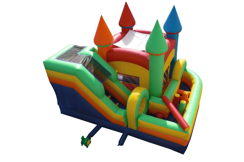 WJ109 Factory Price Inflatable Combo Slide Obstacle Twist