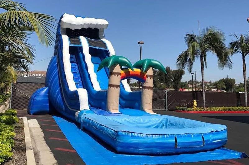 WS068 Monster Wave Tropical Inflatable Water Slide