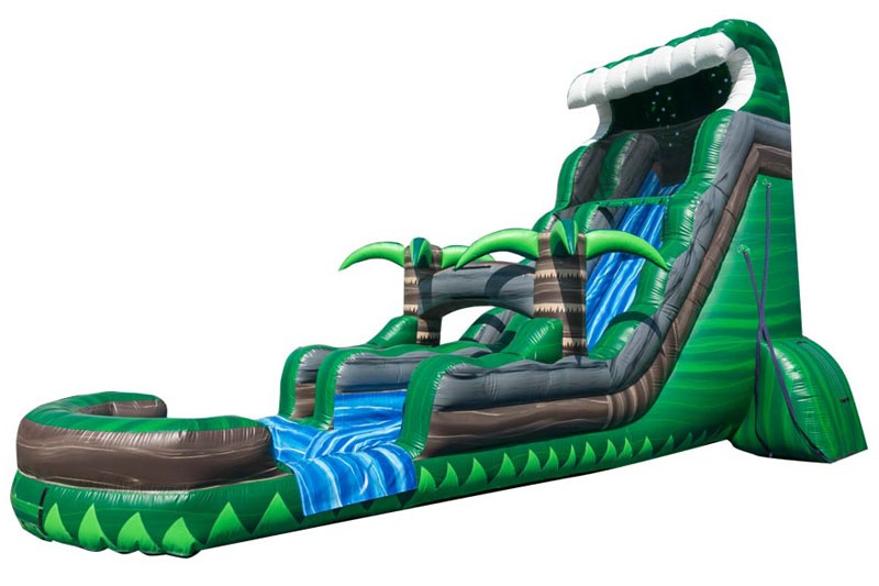 WS063 25ft Tall Emerald Crush Inflatable Water Slide with Pool