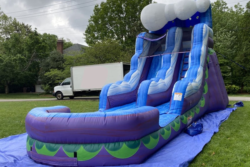 WS074 Blue Lagoon Inflatable Water Slide