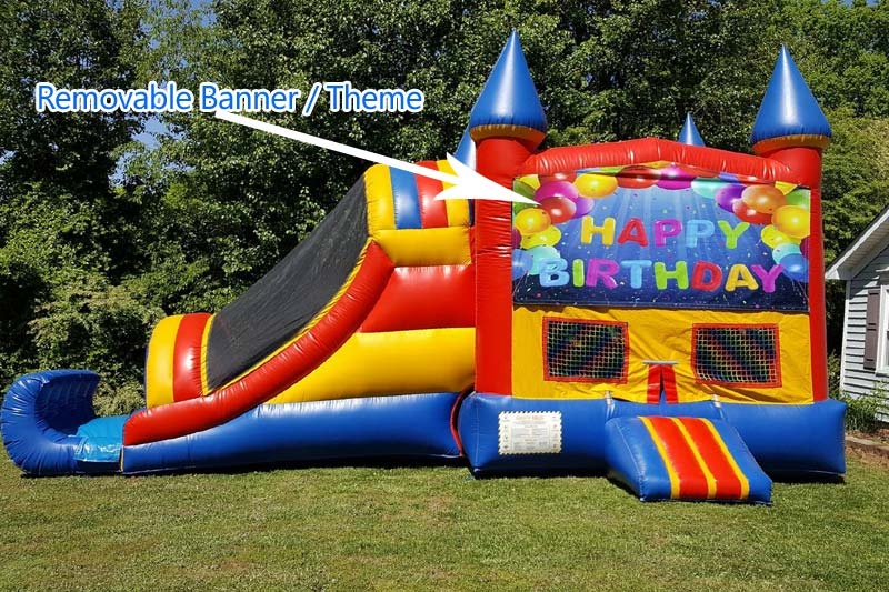 WB004 Different Banner Theme Inflatable Combo Bounce Castle