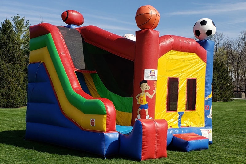 WJ123 4-in-1 Sports Inflatable Combo Bounce House