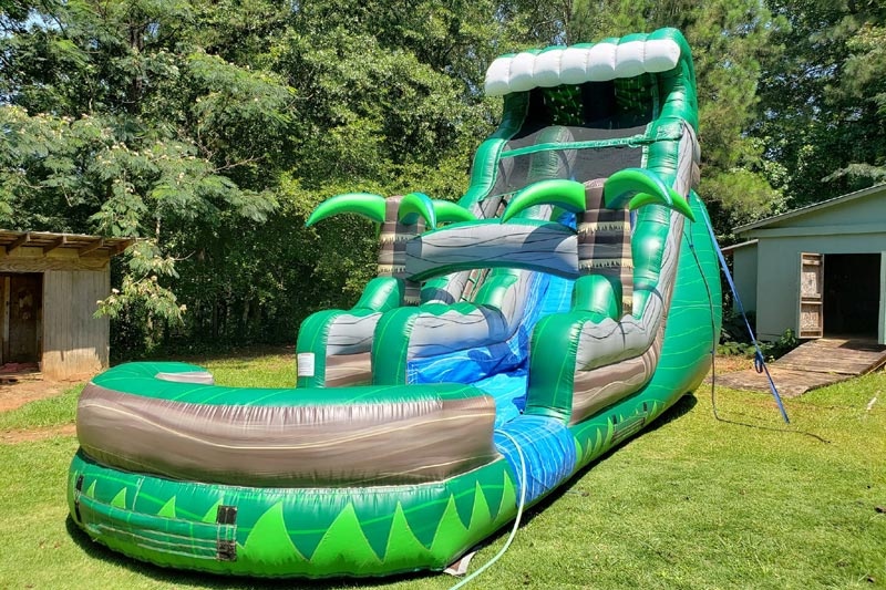 WS079 18ft Emerald Falls Inflatable Water Slide w/ Pool