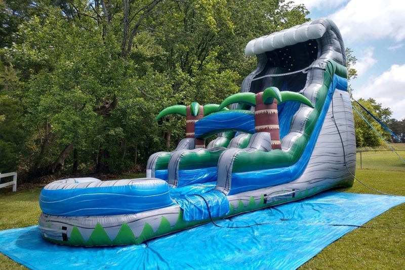 WS080 18ft Cascade Crush Inflatable Water Slide w/ Pool