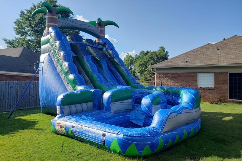 WS084 20ft Blue Iguana Wet Inflatable Water Slide