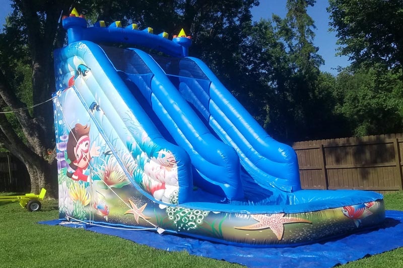 WS085 Ocean Inflatable Water Slide with Pool