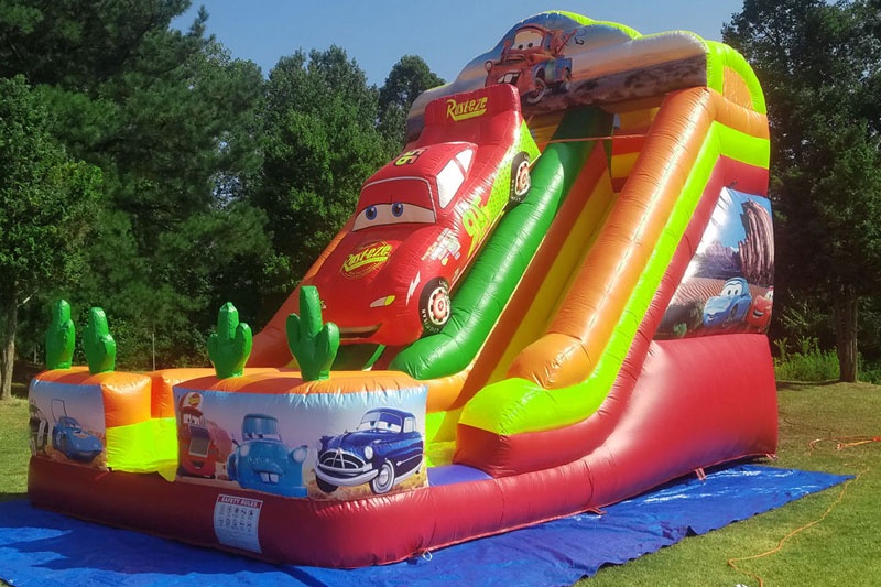 DS037 Racing Cars inflatable Slide Dry Dlide