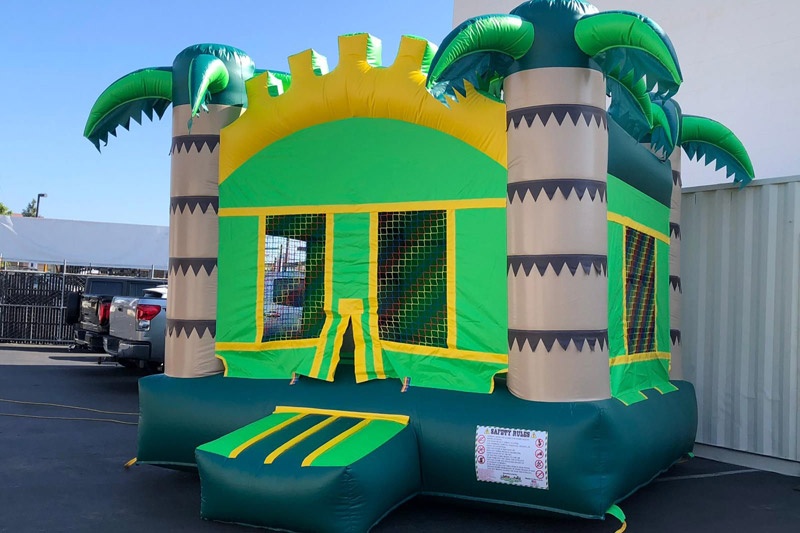 WB068 Tropical Palm Beach Inflatable Bounce House Jump Castle