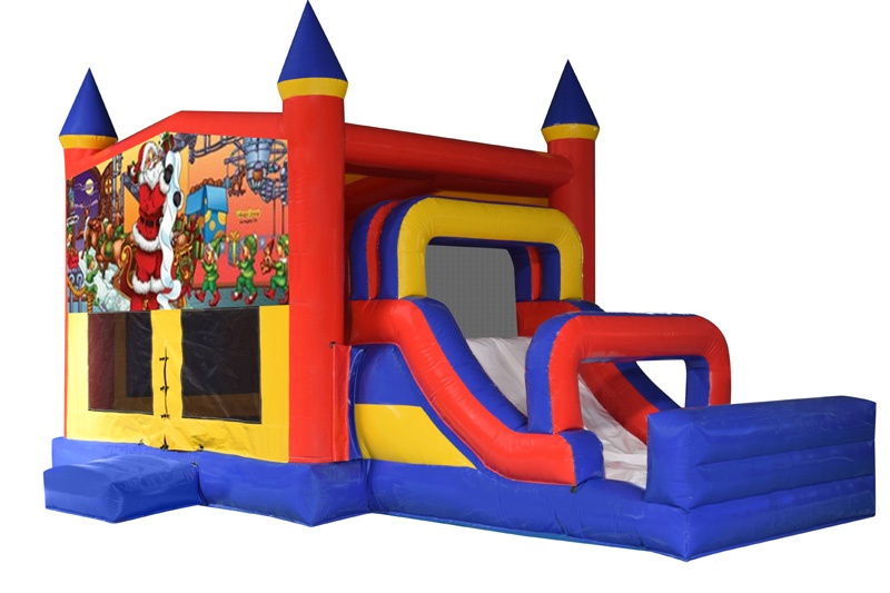WB080 Christmas Mega Inflatable Combo Jumping Castle Slide
