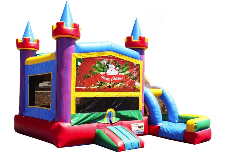 WB081 Christmas Bounce & Slide Inflatable Fun House