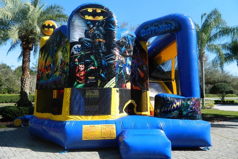 WB035 Batman 5 In 1 Inflatable Combo Bounce House Jumping Slide