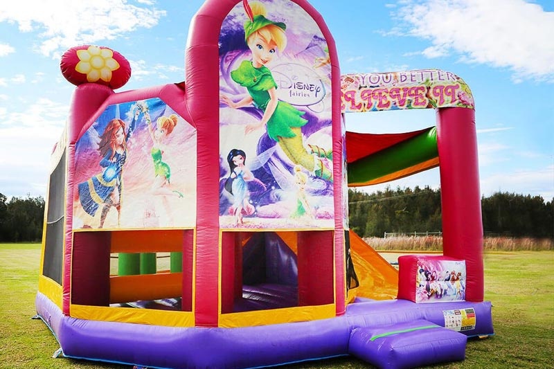 WB037 Tinkerbell 5in1 Inflatable Combo Bouncer Slide