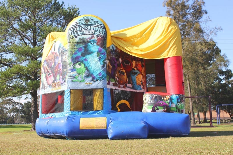 WB048 Monsters University Inflatable Combo Bounce House Jumping Slide