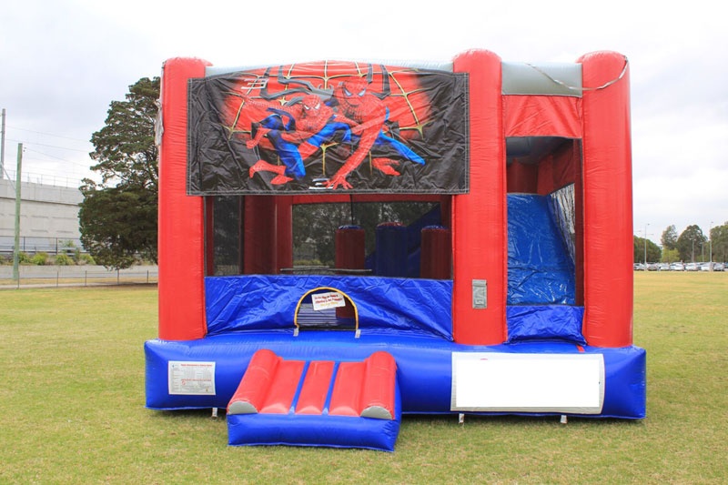 WB112 Spiderman Theme Jumping Castle Inflatable Combo