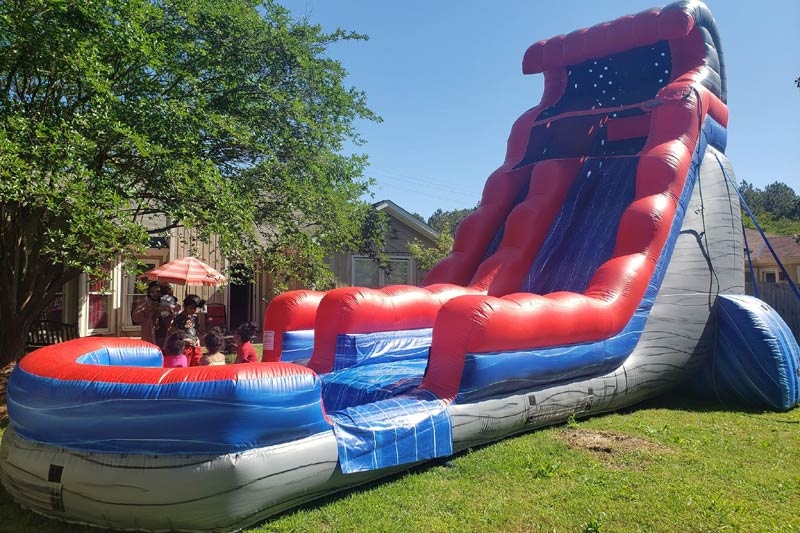 WS102 22ft Patriot Inflatable Water Slide with Pool