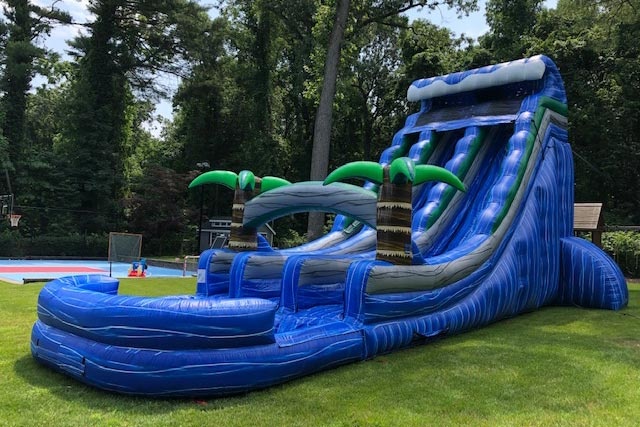 WS108 26ft Tropical DWave Inflatable Water Slide with Pool