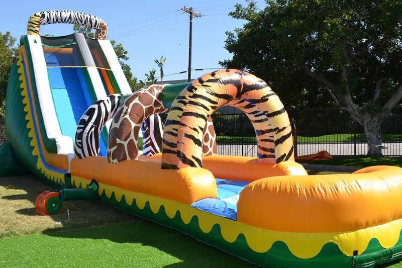 WS113 22ft MEGA Zootopia with Safari Inflatable Water Slide SLIP & SLIDE