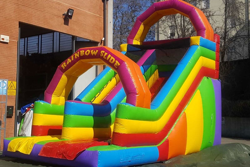 DS047 20FT Rainbow Inflatable Dry Slide