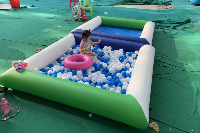 WP015 Plato 0.9mm PVC Kids Blue Green Inflatable Swimming Pools Balls Pool