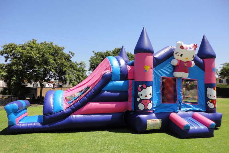 WJ137 Hello Kitty Inflatable Combo Jumper Castle with Slide