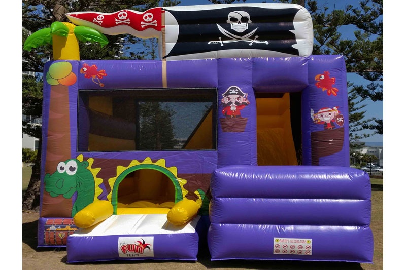 WB150 Pirate Theme Inflatable Combo Bouncy Castle with Slide