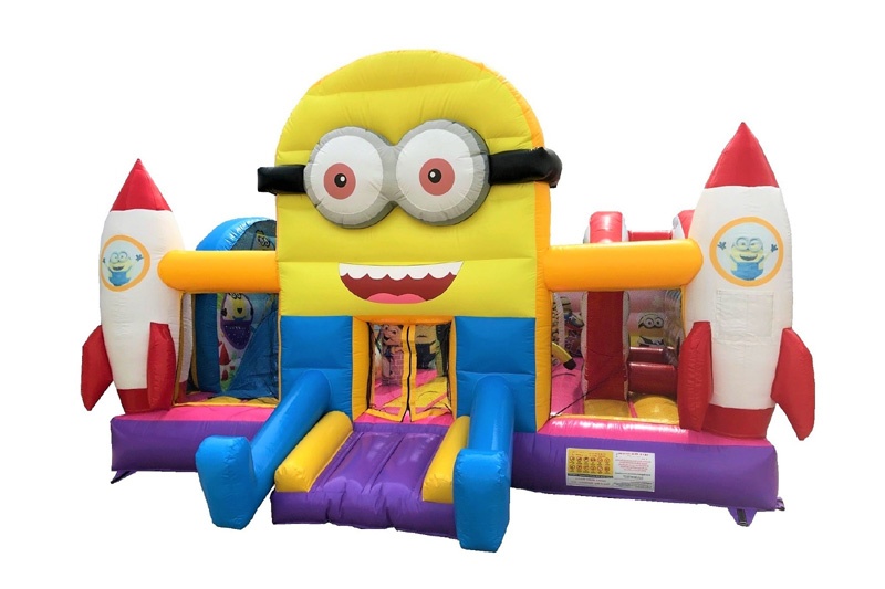 WB153 Minions Fun Factory Playland Inflatable Combo Bouncy Castle