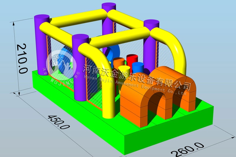 WJ113 Children Inflatable Bounce House Obstacle Course