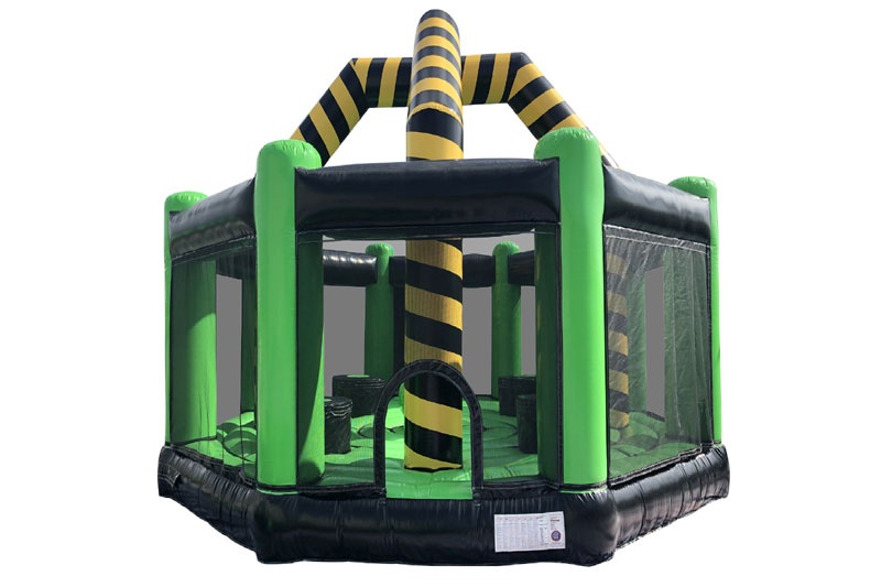 SG056 Green Black Inflatable Wrecking Ball Arena