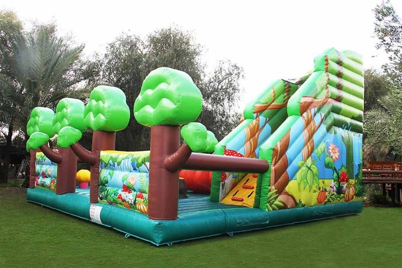 WB155 Magical Forest Park Fun City Inflatale Castle Slide